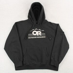 Outdoor Research Hoodie Womens Size Large Black Graphic Print Pullover